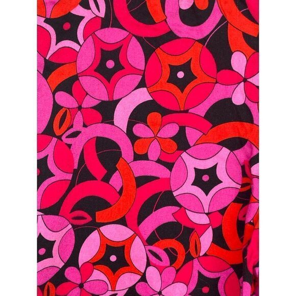 Madison Studio Pink & Red MOD Print Pants Size 10 - Picture 4 of 6